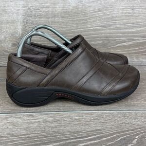 Merrell Encore Eclipse Women’s Size 8 Smooth Bug Brown Leather Slip On Shoes
